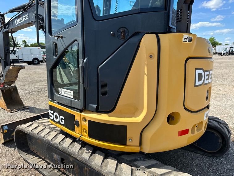 image for item EG1575 2014 John Deere  50G mini excavator