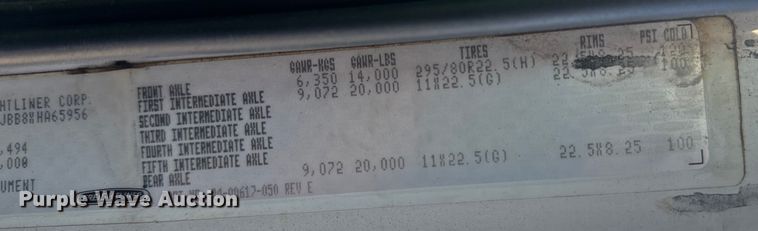 image for item EH6753 1999 Freightliner FL80 dump truck