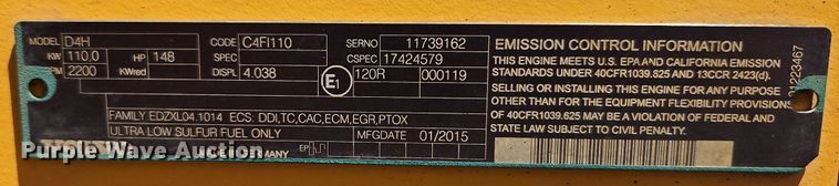 image for item EI3808 2015 Volvo DD120B double drum vibratory roller