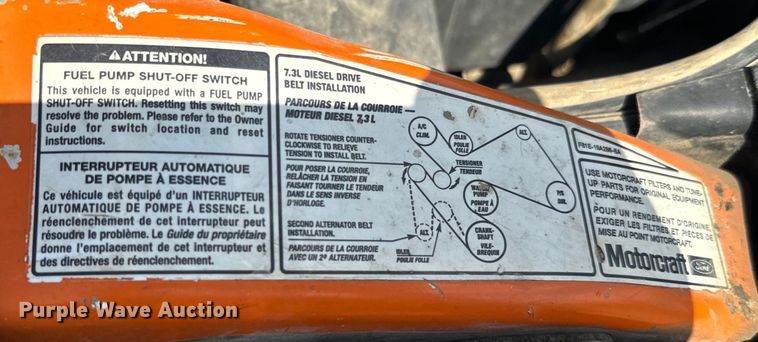 image for item EJ2712 2001 Ford F550 Super Duty XL flatbed truck