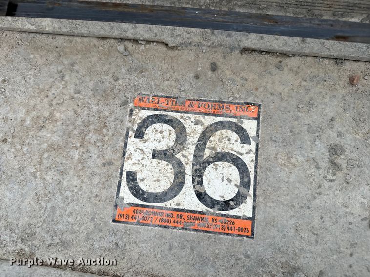 image for item EJ2768 Approximately 48 aluminum concrete forms