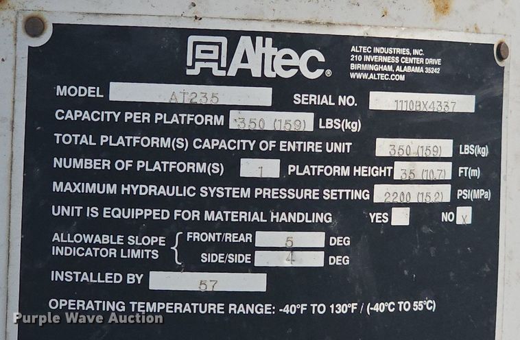 image for item EJ5371 2011 Ford F450 Super Duty bucket truck