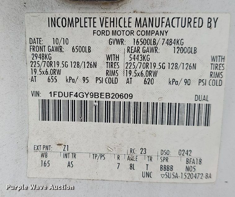 image for item EJ5371 2011 Ford F450 Super Duty bucket truck