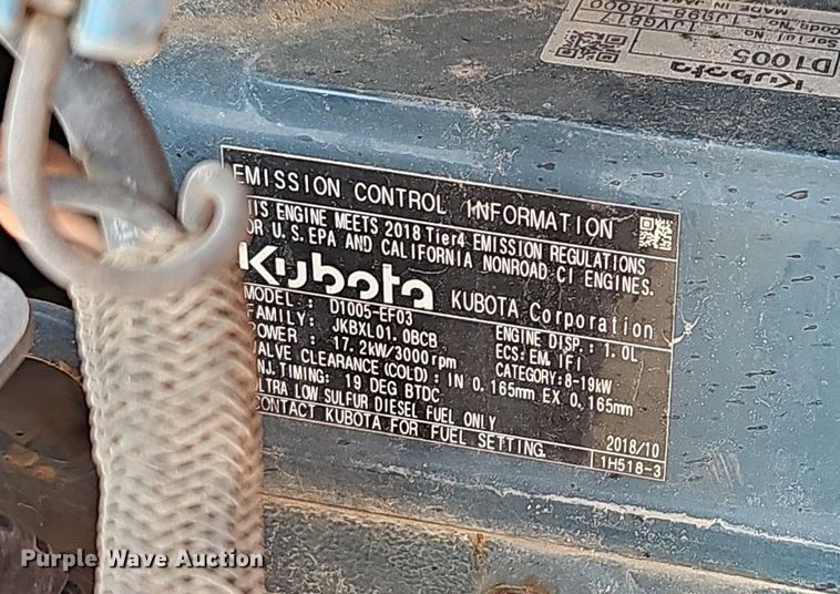 image for item EJ5373 2019 Bobcat  S70 skid steer loader