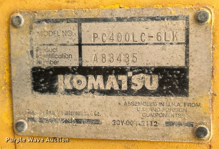 image for item EK4578 1999 Komatsu  PC400LC-6LK excavator