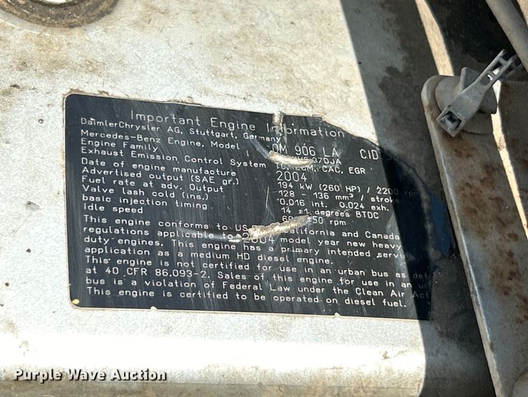 image for item EK4605 2005 Sterling  Acterra utility / service truck