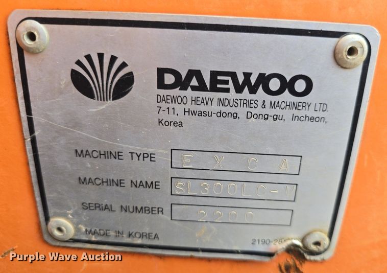 image for item EK5909 2004 Daewoo SL300LC-V excavator