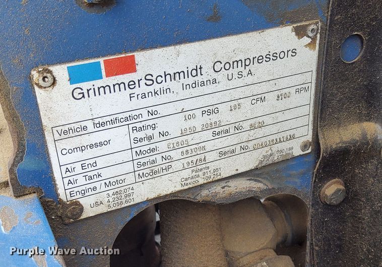 image for item EO9966 1998 Grimmer Schmidt E1805 air compressor