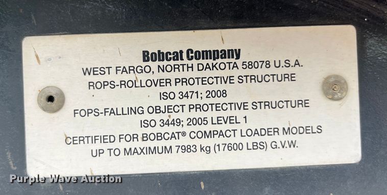 image for item LD9511 2012 Bobcat T770 tracked skid steer loader