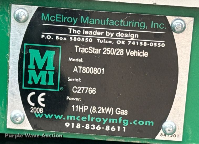 image for item ND9352 McElroy TracStar Pitbull 28 poly fusion machine