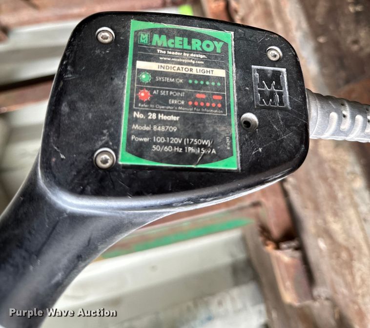 image for item ND9353 McElroy Rolling 28 poly fusion machine