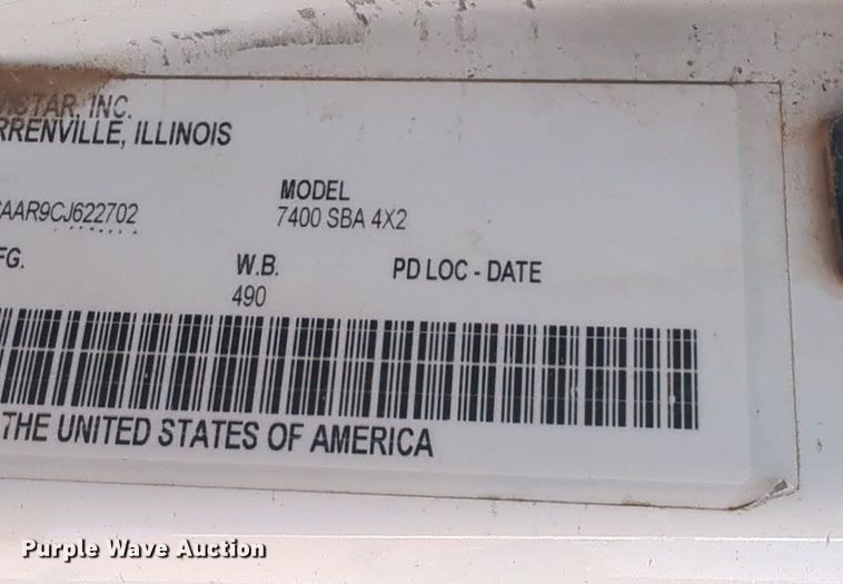 image for item NG9759 2012 International WorkStar 7300 bucket truck