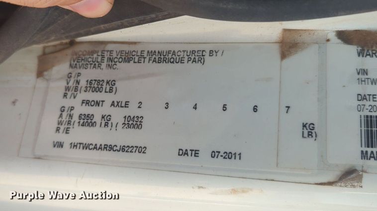 image for item NG9759 2012 International WorkStar 7300 bucket truck