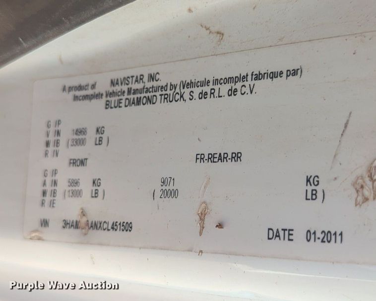 image for item NG9760 2012 International DuraStar 4300 bucket truck