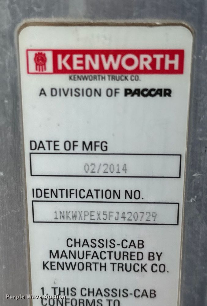 image for item NL9799 2015 Kenworth W900 ready mix truck