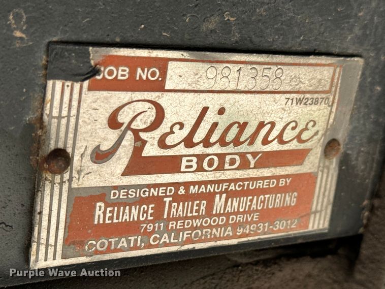 image for item NL9801 1992 Reliance  transfer trailer