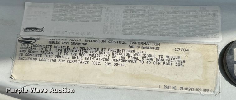 image for item NL9802 2005 Sterling  L9500 ready mix truck