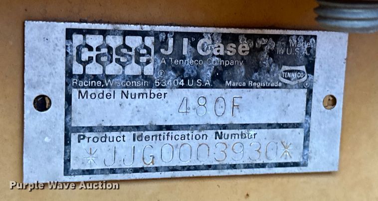 image for item NR9874 1990 Case 480F landscape tractor