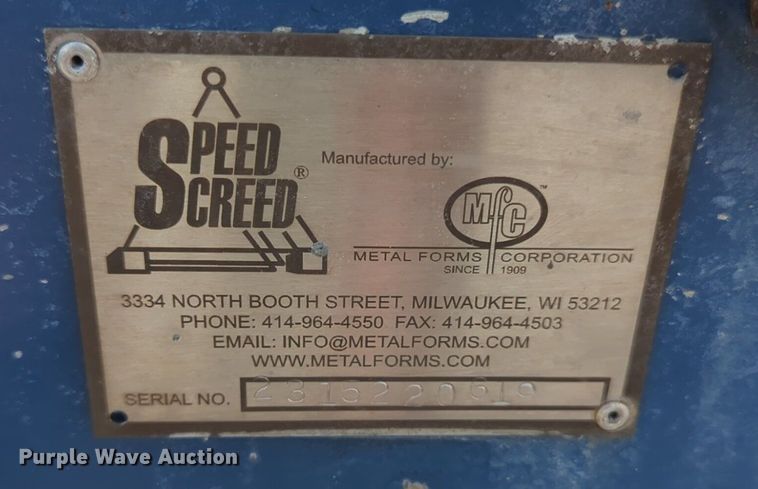 image for item NZ9731 Speed Screed screed