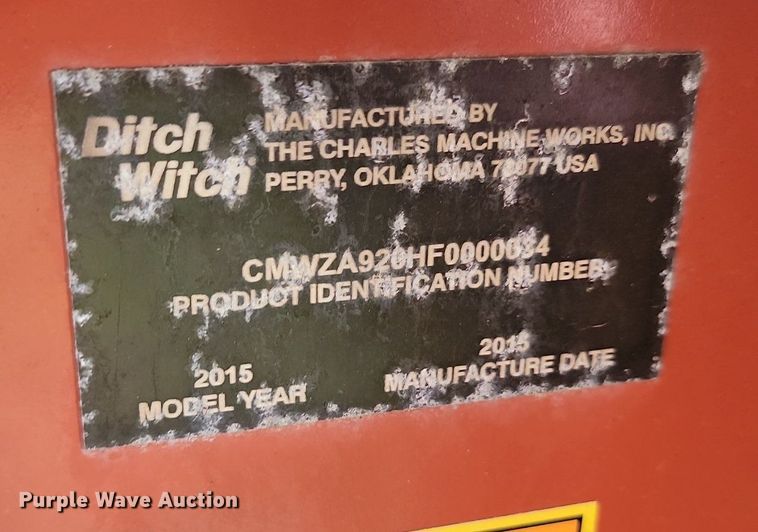 image for item NZ9857 2015 Ditch Witch A920 backhoe attachment