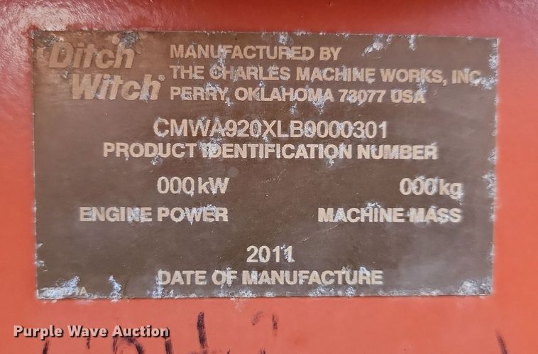 image for item NZ9858 Ditch Witch  A920 backhoe attachment