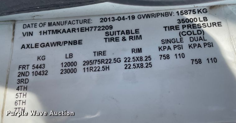 image for item OG9912 2014 International  4400 sewer jetter truck