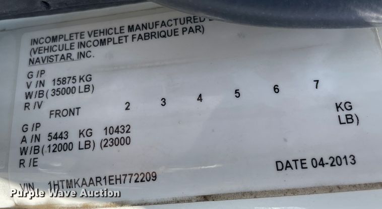 image for item OG9912 2014 International  4400 sewer jetter truck