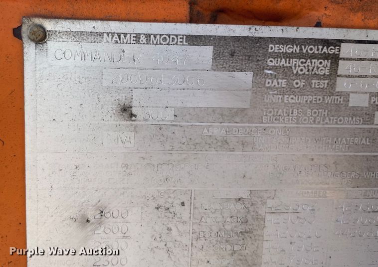 image for item OG9939 1997 International  4800 digger derrick truck