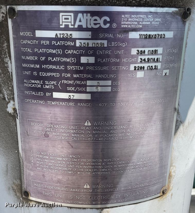 image for item OG9941 2012 Ford F450 Super Duty XL bucket truck