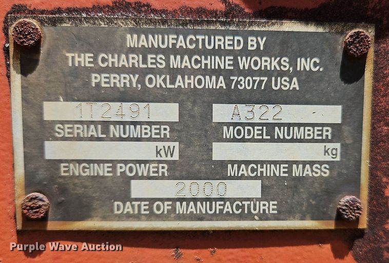 image for item OK9882 2000 Ditch Witch 3700DD trencher
