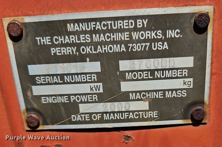 image for item OK9882 2000 Ditch Witch 3700DD trencher