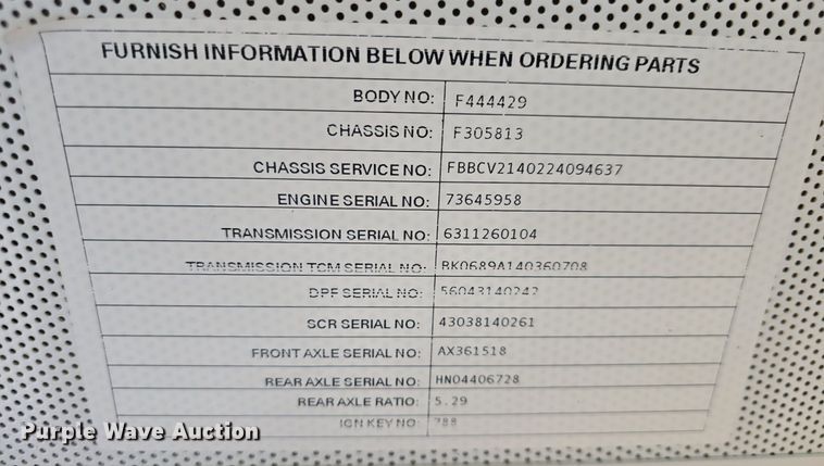 image for item DM1610 2015 Blue Bird  Vision school bus