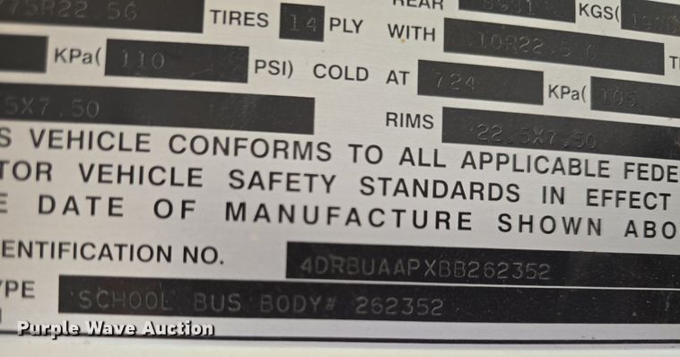 image for item DM1612 2011 IC CE school bus