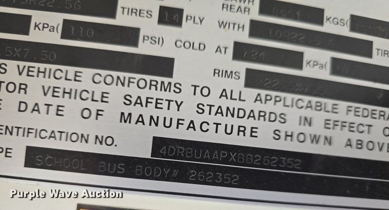 image for item DM1612 2011 IC CE school bus