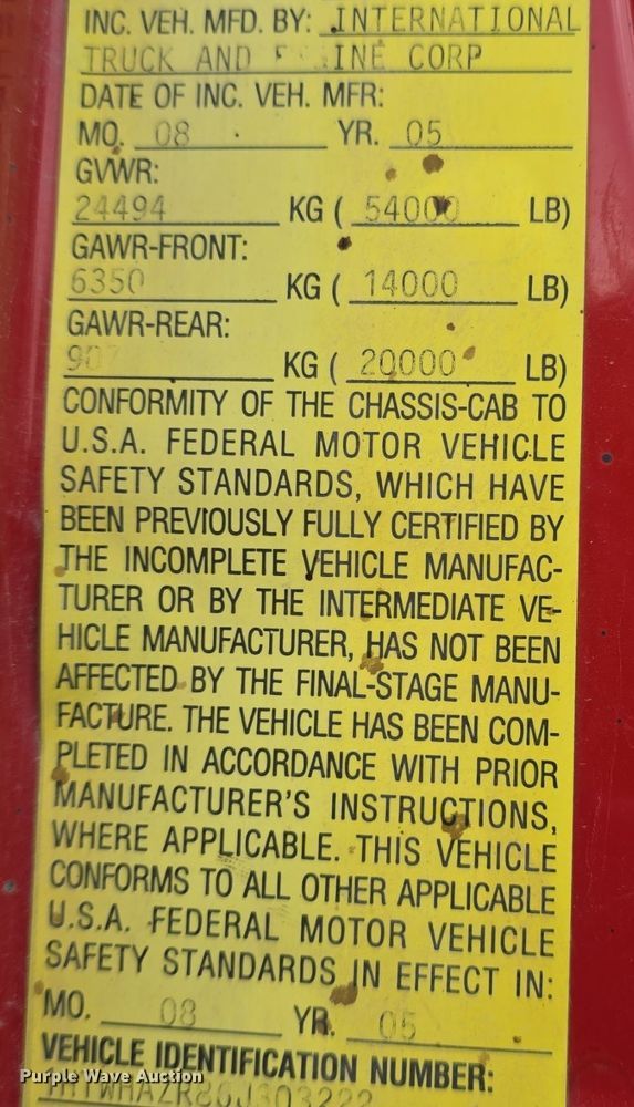 image for item DM1644 2006 International 7400 dump truck