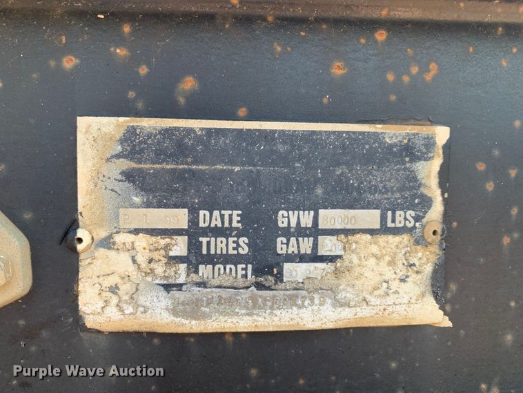 image for item DM7860 1999 CPS SBD30 bottom dump trailer