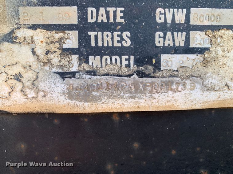 image for item DM7860 1999 CPS SBD30 bottom dump trailer