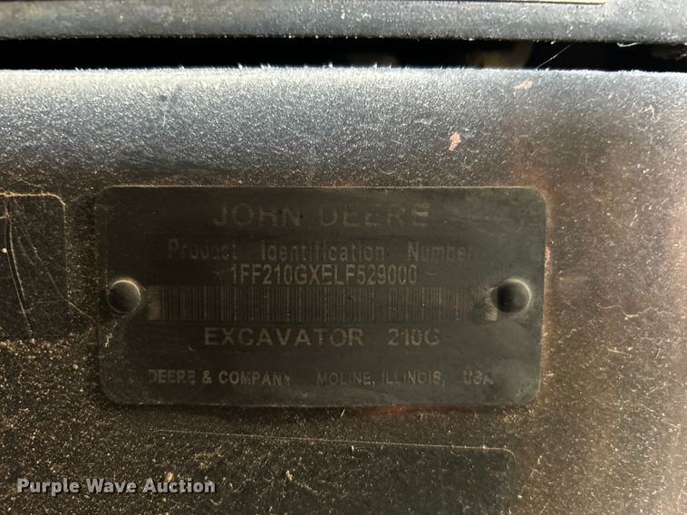 image for item DO6466 2020 John Deere 210G excavator