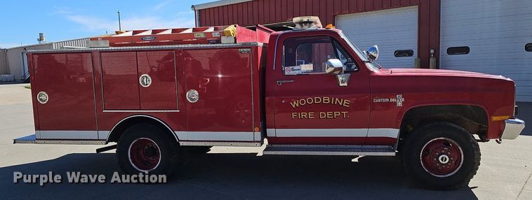 image for item DP0885 1983 Chevrolet Custom Deluxe K30 brush fire truck