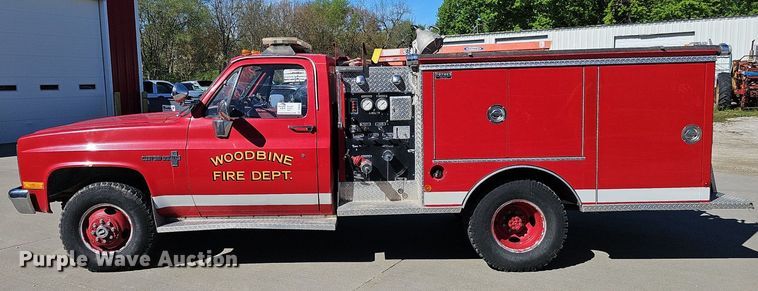 image for item DP0885 1983 Chevrolet Custom Deluxe K30 brush fire truck