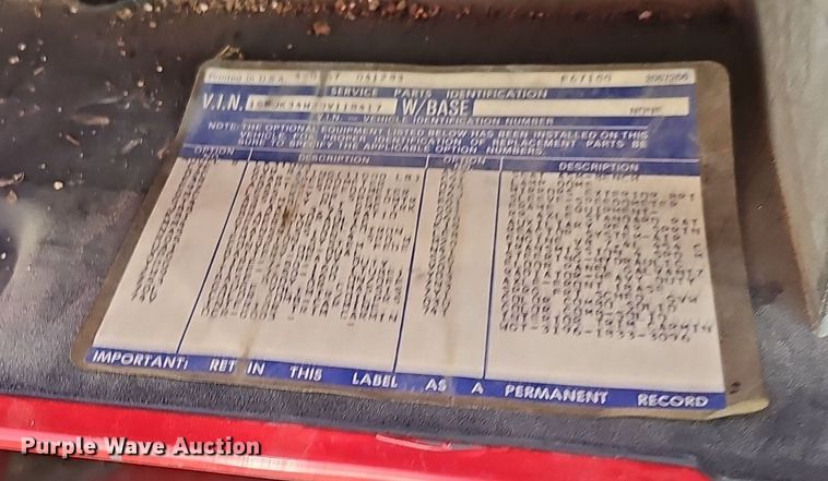 image for item DP0885 1983 Chevrolet Custom Deluxe K30 brush fire truck