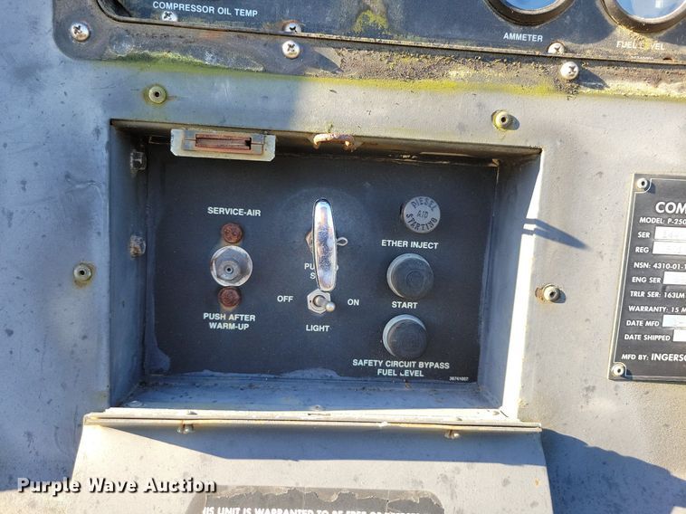 image for item DP1465 1985 Ingersoll Rand P-250-W-D-M-H268 air compressor