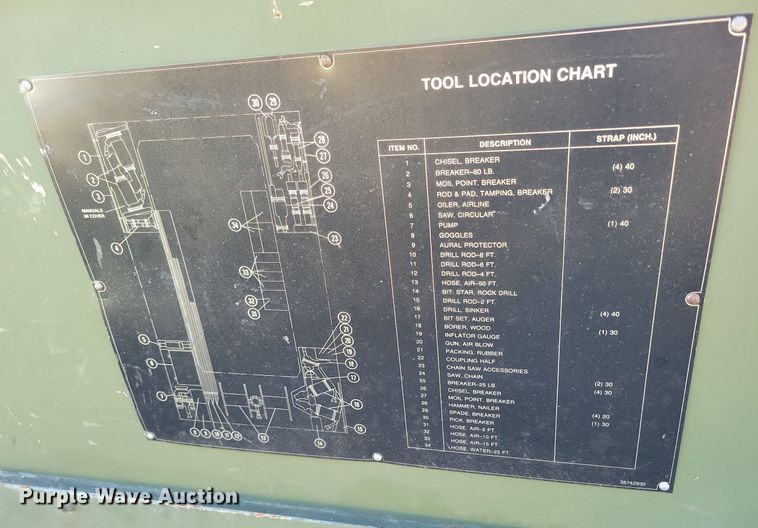 image for item DP1465 1985 Ingersoll Rand P-250-W-D-M-H268 air compressor