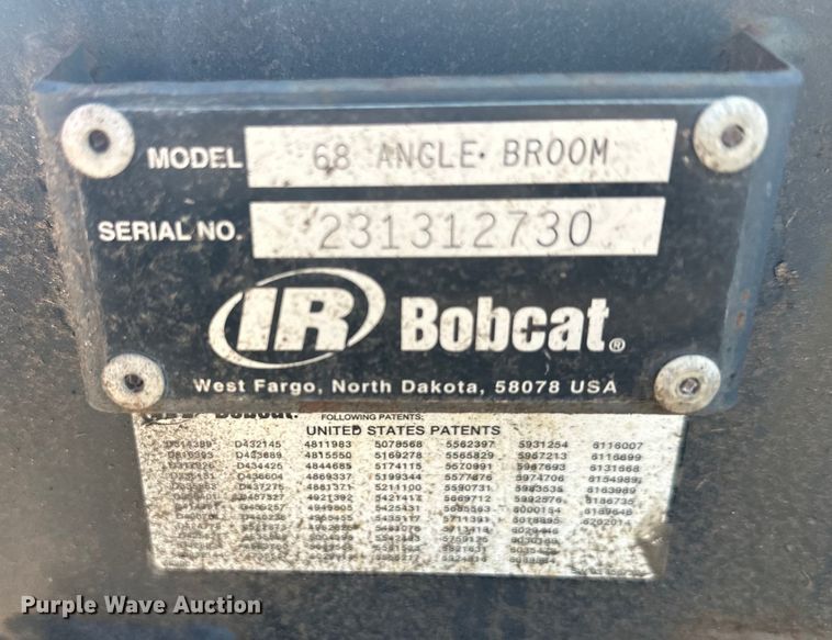 image for item DQ0836 Bobcat 68 Angle Broom skid steer broom