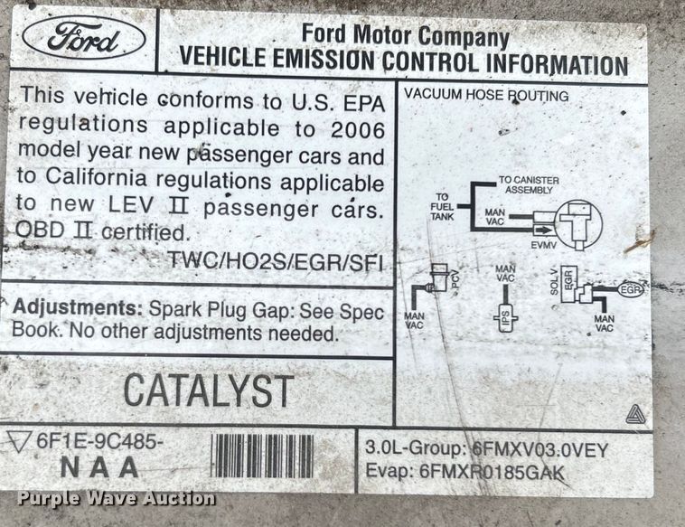 image for item EG0344 2006 Ford Taurus 