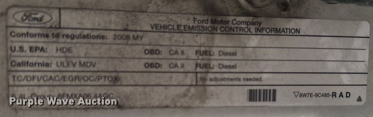 image for item EG0346 2008 Ford F250 Super Duty pickup truck