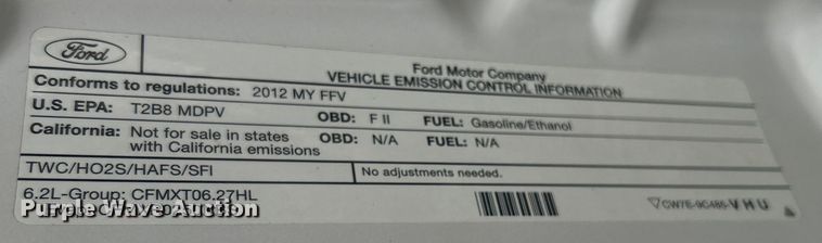 image for item EG0349 2012 Ford F250 Super Duty pickup truck