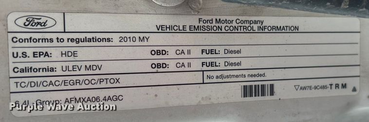 image for item EG0355 2010 Ford F250 Super Duty pickup truck