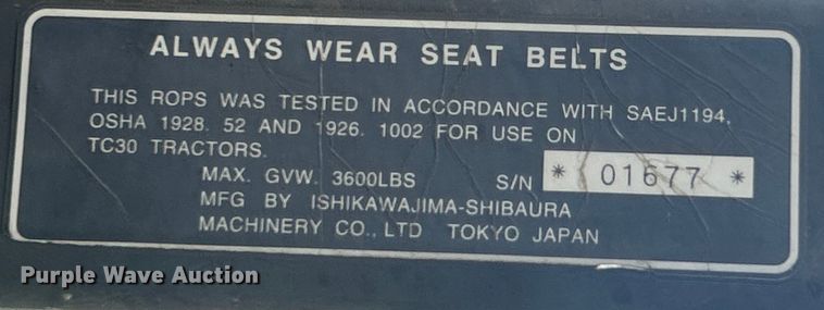 image for item EG0357 New Holland TC30  MFWD tractor