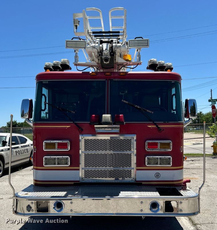 image for item EG0389 2000 Pierce Telesquirt 65 Aerial Ladder ladder fire truck